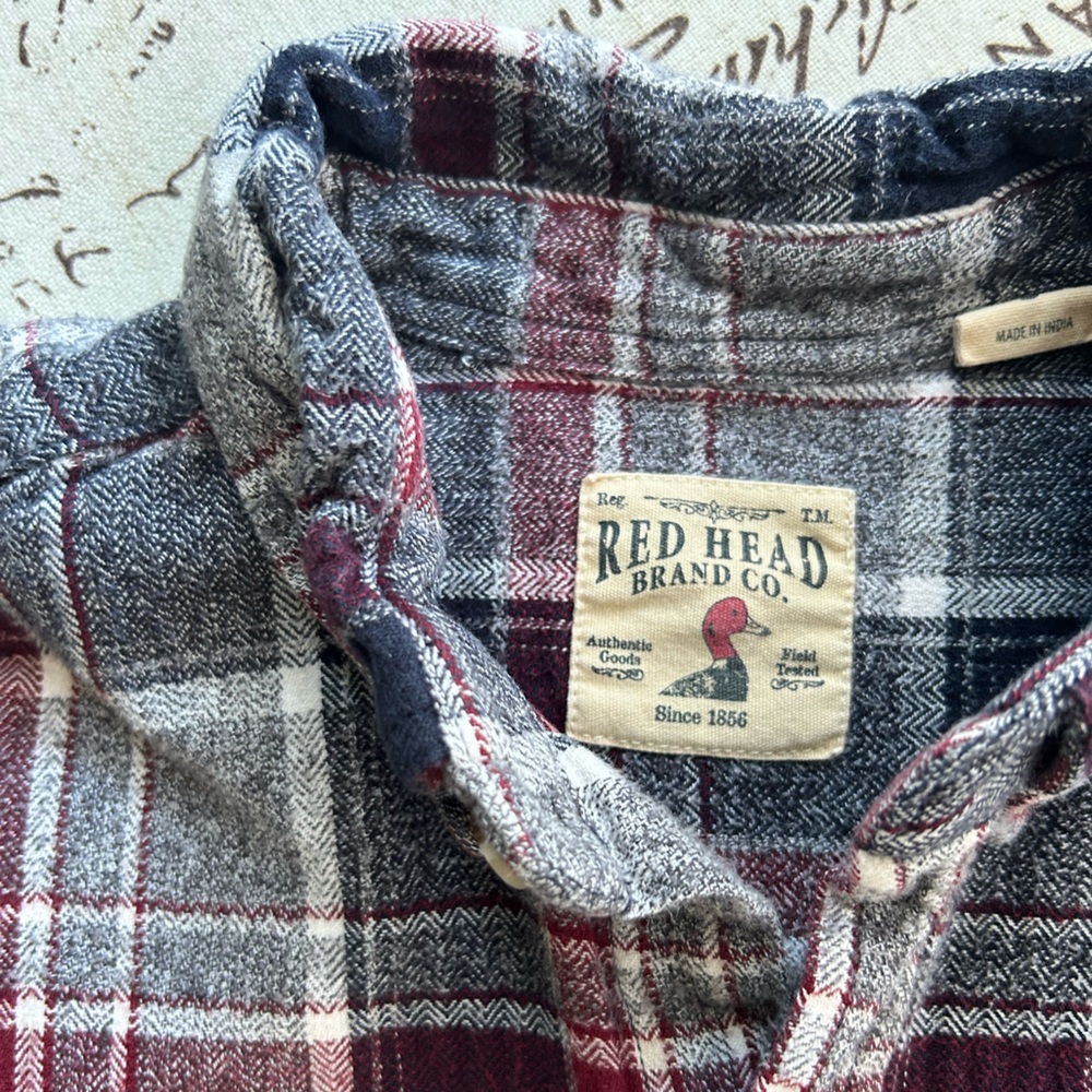 RedHead Casual Button Down Shirt in Red and Blue